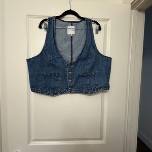 Fashion Nova Blue Denim Vest